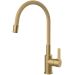 Rubineta FLEXY-33 Gold Kitchen Mixer Tap with Flexible Spout Neoperl Aerator PVD Coating and CITEC Cartridge