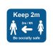 Centurion Keep 2m Social Distance Sign - 190x160 Pack Of 25
