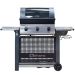 Sahara S375 3 Burner Gas Barbecue with Side Burner, Viewing Window and Porcelain Enamelled Grills