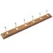 Salford 6 Hook Pine & Brass Hat & Coat Rack – Elegant & Functional Wall-Mounted Storage Solution