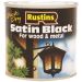 Rustins Quick Dry Black Paint Satin - 1 litre