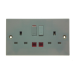 Double 2 Gang 13A White Socket With Neon Indicator