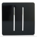 Trendi 2 gang 2 way switch - Black