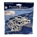 White Plastic Shower Curtain Rings - 40mm - 12 Pack