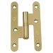Steel Right Hinge Brass Finish, Round Corners with Flat Head & Washer