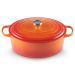 Steelex Orange Oval Cast Iron Casserole 30cm
