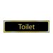 Polished Brass Toilet Sign - 200 x 50mm