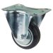 Transport Castor 80mm fixed 50kg Rubber Black