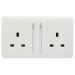 Trendi 2 Gang Long Switched Plug Socket 13amp