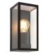Diane Black Clear Glass E27 Outdoor Wall Lamp – Stainless Steel, IP44 Rated, 2 Year Warranty