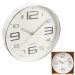 Kingavon 10 Inch Silent Quartz Analogue Wall Clock Silver Chrome Effect