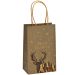 Merry Christmas Deer Design Gift Bag I Brown Kraft Paper Christmas Bag 13x21x8cm