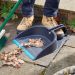 Yard Step-On Dustpan – Hands-Free Large Capacity Dustpan with Rubber Lip