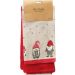 Christmas Elf Design Cotton Tea Towel Set – 2-Piece Festive Kitchen Towels I 45 x 70cm