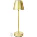 Kingavon Rechargeable Gold Touch Table Lamp with 3 Brightness Levels – Portable LED Dimmer Light