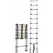 Protool 2.9m Telescopic Extension Ladder – Compact and Safe 10 Rung Aluminum Design