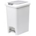 Fairmont 20 Litre Pedal Bin – White and Grey Hands-Free Waste Bin with Durable Pedal Mechanism