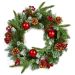 Premier Red Decorative Wreath 40cm I Elegant Christmas Door and Wall Decoration