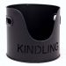 Castle Living Black Kindling Bucket – Elegant Fireplace Storage Solution