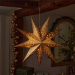 InLit Origami Star Gold 50cm – Illuminated Paper Star Decoration with Warm White LEDs