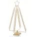 Gold Metal Christmas Tree Greetings Card Holder 50cm I Freestanding Festive Card Display for up to 80 Cards