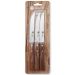 Natura 3 Piece BBQ Knives Set with Wooden Handles – Durable Steak and Barbecue Knife Set