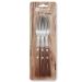Natura 3 Piece BBQ Forks Set with Wooden Handles – Durable Stainless Steel Barbecue Tools