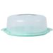 Wham Plastic Round Cake and Cheese Dome 10cm Turquoise and Clear with Handle