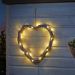 Solar InLit Firefly Heart Light 40cm – Outdoor Decorative Heart with 30 Warm White Solar LED String Lights and Hanging Loop