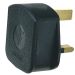 Lincoln 13A Fused 3-Pin Synthetic Rubber Plug Top with Cord Grip – Black