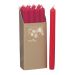 Premier Red Dinner Candles I Pack of 12 Elegant Taper Candles for Dining and Decorative Use
