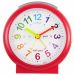 Lulu Red Time Teaching Alarm Clock – Silent Sweep Movement with Snooze, Backlight and Crescendo Alarm for Kids and Learning Environments