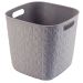 Curver Softex Cube 15 Litre Taupe – Recycled Plastic Modular Storage Box with Soft Texture