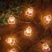 Santa String Lights Set of 20 – Warm White LED Christmas Garland with Auto Timer