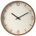 Wood Effect Wall Clock in Beige and Natural Polypropylene Finish I 30cm