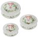 Christmas Pastry Tin Set of 3 I Nostalgic Round Metal Storage Boxes for Biscuits and Festive Treats