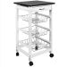 Chef Vida 3 Tier Wooden Kitchen Trolley - White