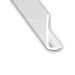 White PVC Unequal Corner Curved Lip Profile - 7mm x 19mm x 1m