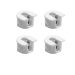 Amig White Plastic Side Connector Fitting - Pack Of 4
