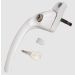 UPVC Espag Handle Cranked - LH (Left Handled) - White