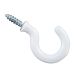 White PVC Cup Hooks 30mm - Pack of 4