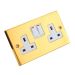 Switched Socket Twin 13amp Victorian With White Inserts