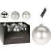 Christmas Baubles Decorations 140mm - Silver