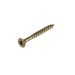 Zinc Yellow Single Pozi Countersunk Woodscrew - M6 x 90