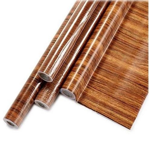 Dark Wood Effect Adhesive Paper - 45 x 200cm 