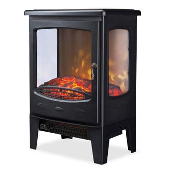 De Vielle Classic 3D Electric Stove Black 1800W