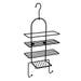 De Vielle Matt Black 3 Tier Shower Caddy with Two Hooks
