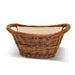 De Vielle Natural Wicker Oval Basket with Canvas Liner