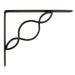 Decorative Steel Shelf Bracket 200x150mm - Black