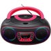 Denver TCL-212BT Pink Bluetooth Boombox with CD Player and USB MP3 Playback